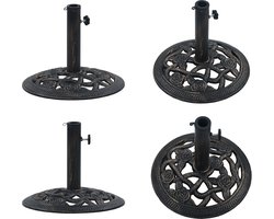 vidaXL Parasolvoet 9 kg 40 cm gietijzer zwart en bronskleurig - Parasolvoet - Parasolvoeten - Parasol Voet - Parasol Voet