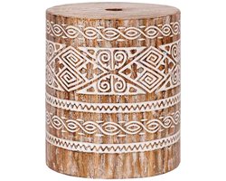 vidaXL - Parasolvoet - Anders - wit - gewassen - Ø34 - x - 40 - cm - Massief - hout