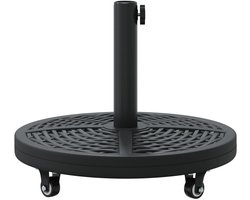 vidaXL - Parasolvoet - Art - Deco - Zwart - Ø - 45 - x - 39,5 - cm - IJzer