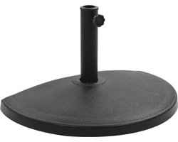 vidaXL - Parasolvoet - halfrond - 15 - kg - polyresin - zwart