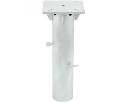 vidaXL Parasolvoet - In de grond - 16x16x39,5 cm - Staal - Zilver Parasoll Voet - Parasol Basis - Grondmontering Parasol - Parasol Standaard - Tuin Accessoires