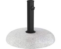 vidaXL - Parasolvoet - Lichtgrijs, - Grijs - 45 - x - 45 - x - 40 - cm - Beton, - Metaal