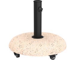 vidaXL - Parasolvoet - met - wielen - voor - 37/42/52/58mm - palen - Gele - Beton