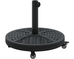 vidaXL - Parasolvoet - met - Wielen - voor - Ø38-48 - mm - Polen - 13 - kg - Rond