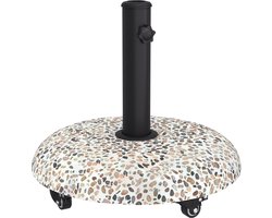 vidaXL - Parasolvoet - met - wielen - voor - palen - van - 37/42/52/58mm - - - Multikleur - Beton