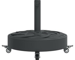 vidaXL - Parasolvoet - met - wielen - voor - stok - van - Ø38 - / - 48 - mm - 27 - kg - rond