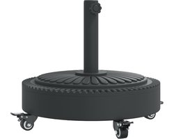 vidaXL - Parasolvoet - met - wielen - voor - stok - van - Ø38 - / - 48 - mm - 27 - kg - rond