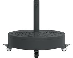 vidaXL - Parasolvoet - met - wielen - voor - stok - van - Ø38 - / - 48 - mm - 27 - kg - rond