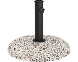 vidaXL - Parasolvoet - Multikleur, - Zwart - 45 - x - 45 - x - 40 - cm - Beton, - Metaal