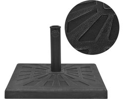 vidaXL - Parasolvoet - vierkant - 12 - kg - hars - zwart