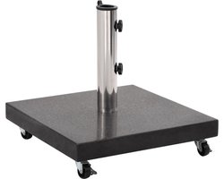 vidaXL - Parasolvoet - vierkant - 30 - kg - graniet - zwart