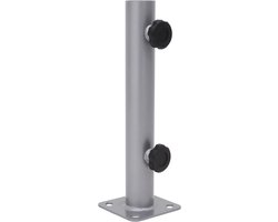 vidaXL - Parasolvoet - voor - Ø32/34/38 - mm - stok - staal - zilverkleurig