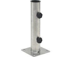 vidaXL - Parasolvoet - voor - Ø38/48 - mm - stok - staal - zilverkleurig