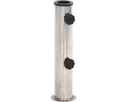 vidaXL - Parasolvoet - voor - Ø38/48 - mm - stok - staal - zilverkleurig