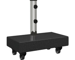 vidaXL - Parasolvoet - voor - Ø38/48mm - stangen - - - Zwarte - graniet - - - 25 - kg - - - Rechthoekig