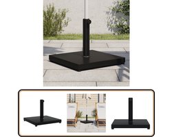 vidaXL Parasolvoet - Zwart - Staal en Beton - 25 kg Parasolvoet - Parasolbasis - Tuinaccessoires - Terrasdecoratie - Zonwering