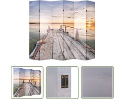 vidaXL Paravent - Kamerverdeler - Kamerscherm inklapbaar meer 228x170 cm - Screens - Wandafscheider - Meubeldecoratie
