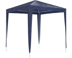 vidaXL Partytent 2x2 m Blauw - Uv- en Waterbestendig Partytent - Tuinset - Buitenterras - Tuinverlichting - Festivaltent