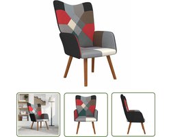 vidaXL Patchwork Fauteuil - Relaxfauteuil - Relaxstoel patchwork stof - Fauteuils Multicolores - Lounge Chair - Comfortabele Stoel