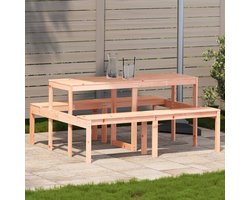 vidaXL Picknicktafel - 160x134x75 cm - Massief Douglashout