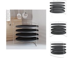 vidaXL Pizzapannen Pizzapannen - Ø 28 x 1.5 cm - Anti-aanbaklaag - Pizza gourmetset