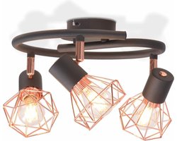 vidaXL Plafondlamp met 3 filament LED-lampen 12 W