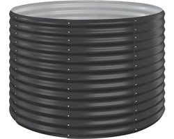 vidaXL - Plantenbak - 100x100x68 - cm - gegalvaniseerd - staal - antracietkleurig