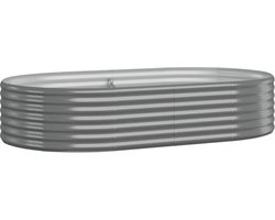 vidaXL - Plantenbak - 175x100x36 - cm - gegalvaniseerd - staal - grijs