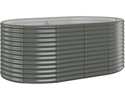 vidaXL - Plantenbak - 175x100x68 - cm - gegalvaniseerd - staal - grijs