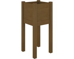 vidaXL - Plantenbak - 31x31x70 - cm - massief - grenenhout - honingbruin