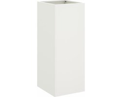 vidaXL - Plantenbak - 32x29x75 - cm - staal - wit