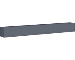 vidaXL - Plantenbak - 360x40x40 - cm - koudgewalst - staal - antracietkleurig