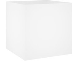 vidaXL - Plantenbak - 40x40x40 - cm - bewerkt - hout - wit