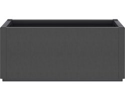 vidaXL - Plantenbak - 80x36x35 - cm - polypropeen - donkergrijs