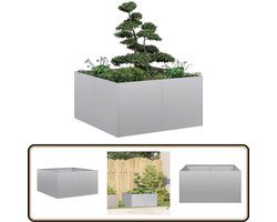 vidaXL Plantenbak 80x80x40 cm gegalvaniseerd staal Plantenbak - Plantenbakken - Plantenpot - Plantenbak Standaard