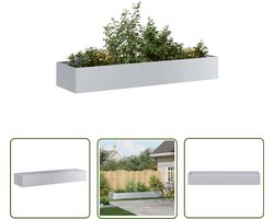 vidaXL Plantenbak Metaal - Tuinplantenbakken - Plantenbak 280x80x40 cm gegalvaniseerd staal - Roestvrijstalen Plantenbak - Grote Plantenbak - Balkon Planters
