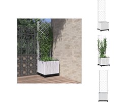 vidaXL Plantenbak - Plantenbakken - Bloemenbak - Bloembak - Plantenbak met latwerk 40x40x136 cm polypropeen