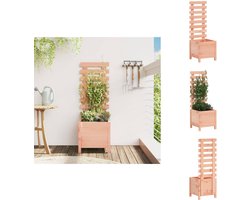vidaXL Plantenbak - Plantenbakken - Bloempot - Bloembak - Plantenbak met rek 39x39,5x114 cm massief douglashout