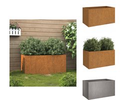 vidaXL Plantenbak - Plantenbakken - Verhoogde Plantenbak - Kweekbak - Plantenbak 62x40x39 cm cortenstaal