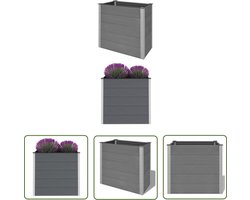 vidaXL Plantenbak - Tuinbakken - Plantenbak verhoogd 100x50x91 cm HKC grijs - Hkc - Houten Plantenbak - Aluminium Plantenbak