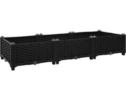 vidaXL - Plantenbak - verhoogd - 120x40x23 - cm - polypropyleen