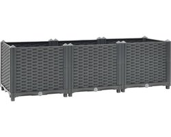vidaXL - Plantenbak - verhoogd - 120x40x38 - cm - polypropyleen