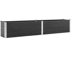 vidaXL - Plantenbak - verhoogd - 200x50x54 - cm - HKC - grijs