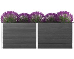 vidaXL - Plantenbak - verhoogd - 250x50x91 - cm - HKC - grijs