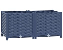vidaXL - Plantenbak - verhoogd - 80x40x38 - cm - polypropyleen