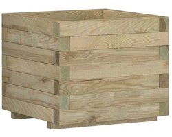 vidaXL - Plantenbak - verhoogd - vierkant - 50x50x40 - cm - hout