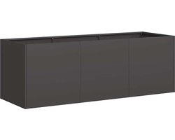 vidaXL - Plantenbak - Zwart - 120x40x40 - cm - Koudgewalst - Staal