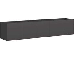 vidaXL - Plantenbak - Zwart - 200x40x40 - cm - Koudgewalst - Staal