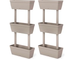 vidaXL - Plantenbakken - 6 - st - 100 - cm - taupe