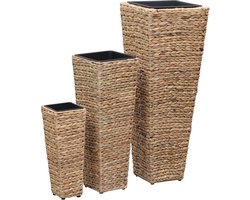 vidaXL - Plantenbakken - verhoogd - 3 - st - waterhyacint - bruin